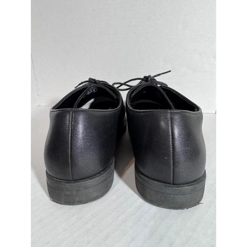 Vangelo Mens Black Square Toe Lace Up Oxford Dress Shoes Size 11.5 M